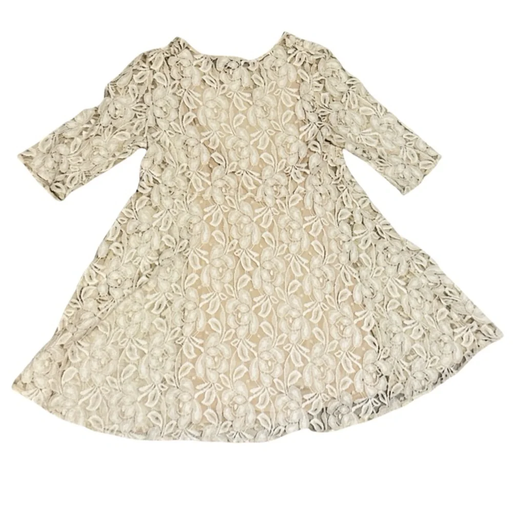 Free People Lace Swing Dress Women’s Medium Ivory Boho Romantic